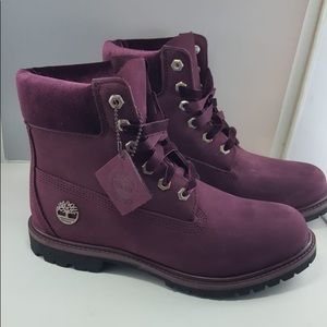 timberland velvet burgundy